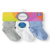 Jefferies Čarape Za Dječake Bez Klizanja Manžetne Čarape, 3-Pack