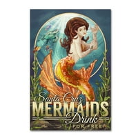 Zaštitni znak likovne umjetnosti' Mermaid ' Canvas Art by Lantern Press