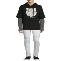 Deadpool Muška lista nestašnih grafičkih majica i pantalona Set odjeće za spavanje, veličine S-2XL