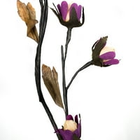 Privjesak sa šarmom od tulipana od srebra sa produžetkom od 17 lanac + 3
